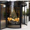 1pc Golden Christmas Tree Stickers Reusable Decals Xmas Window Clings Holiday Decor for Home Party New Year Decorations