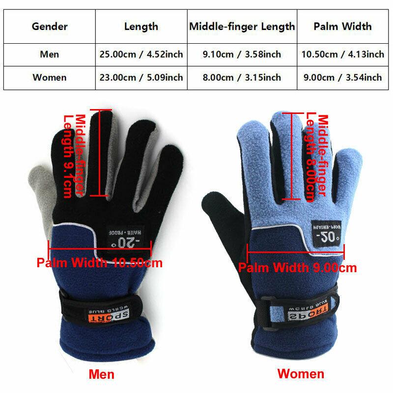 Winter Fleece Thermal Warm Bicycle Snow Ski Gloves Bike Cycling Riding Gloves for Women Men
