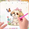 6Pcs Refrigerator Magnets DIY Diamond Painting Cute Diamond Painting Magnets DIY Diamond Art Refrigerator Magnets Art Crafts