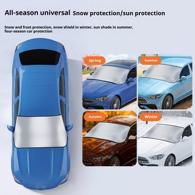 Cubierta de Sombra para Coche Protección en Todas las Situaciones Bloquea Nieve Escarcha Rayos UV Polvo Hojas Cubierta Protectora Antirrobo para Parabrisas Fácil Instalación Escudo para Coche
