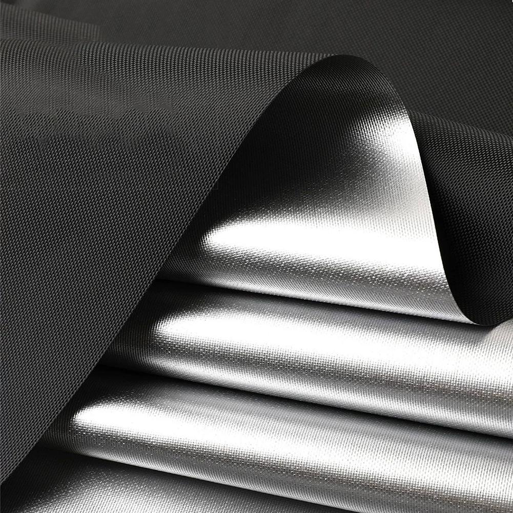 Outdoor Balcony Blockout Shade Comfortable Outdoor Environment Shading Cloth DIY Sun Shade Black-Silver Fabric
