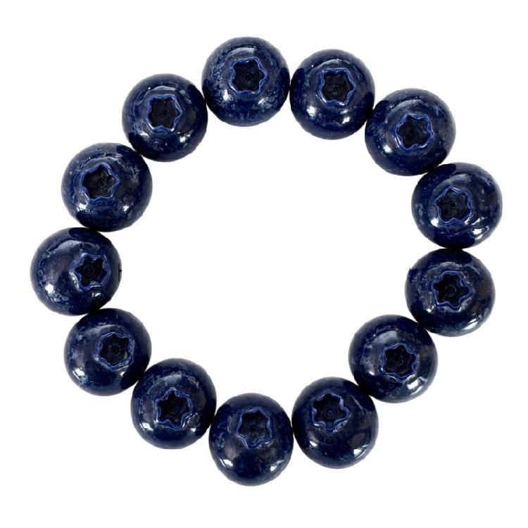 Acrylic Fruit Bead Bracelet Cute Blueberry Fruit Hand Chain Bangle For Party Daily Wear Fashion