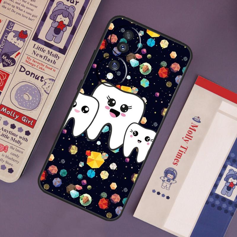 Cartoon Dentist Dental Teeth Case For Honor Magic 7 Lite 5 6 Pro Honor 200 Pro 50 70 90 X9b X9a X8b X8a X8 X9 X9c Cover