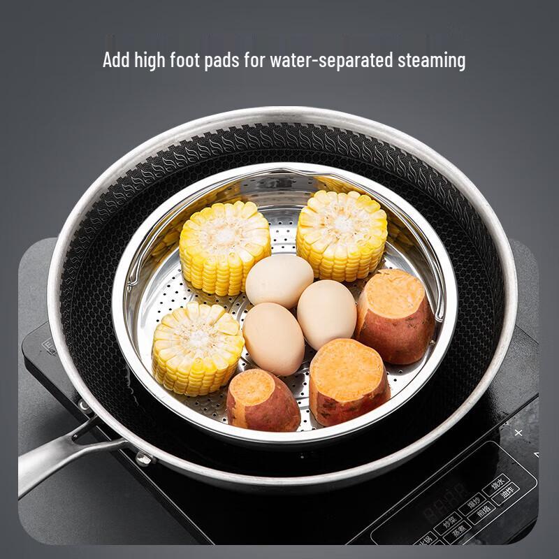 304 Stainless Steel Steaming Rack with Handle