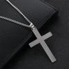 Gift Steel Color Metal Black Minimalism Clavicle Chains Cross Necklaces Necklaces Cross Pendant