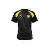 Logo Print Round Neck Short Sleeve Soccer Shirt Men Tops Black 771797-01
