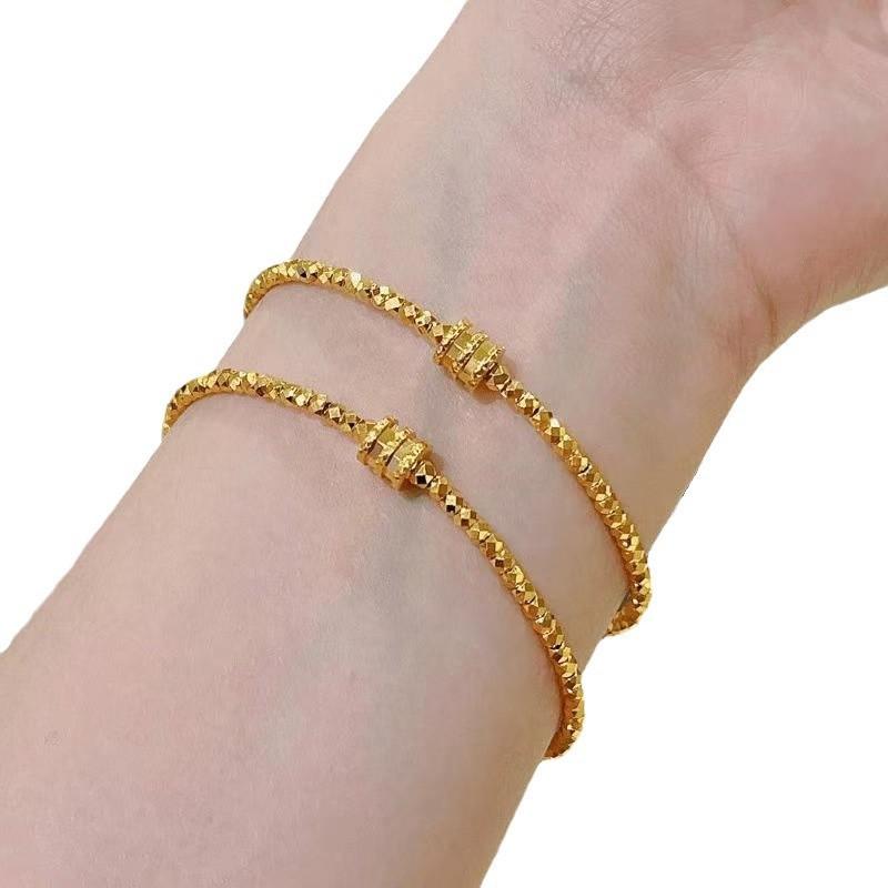 Yellow-gold Bouncy Bead Small Waist Bracelet Women's Light Luxury Niche Premium Sense Explosive Bracelet