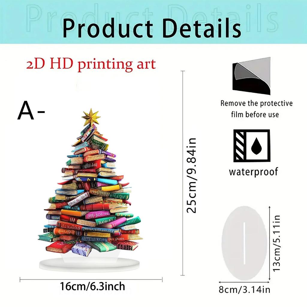 Christmas Tree Acrylic Ornaments Home Decoration Colorful Christmas Holiday Welcome Christmas Tree Bookshelf Pendant Party
