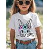 European Sizes Funny Bunny Rabbit Face with Glasses Happy Easter Day Awesome Graphic Kid T-Shirt Cute Kid T Shirts Streetwear Tops Tees for Kid