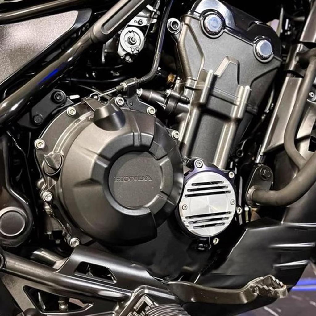 LEDISHUN Engine Cover, Engine Slider, Engine Guard for Honda Rebel 500 and CL500 (All Model Years) (Silver)