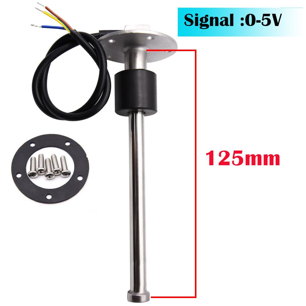 100-1000mm Fuel Level Sensor 0~5V Output Signal Water Level Sensor Boat Water Level Sensor Fuel Sending Unit For Car Customized A5-125MM 0-5V