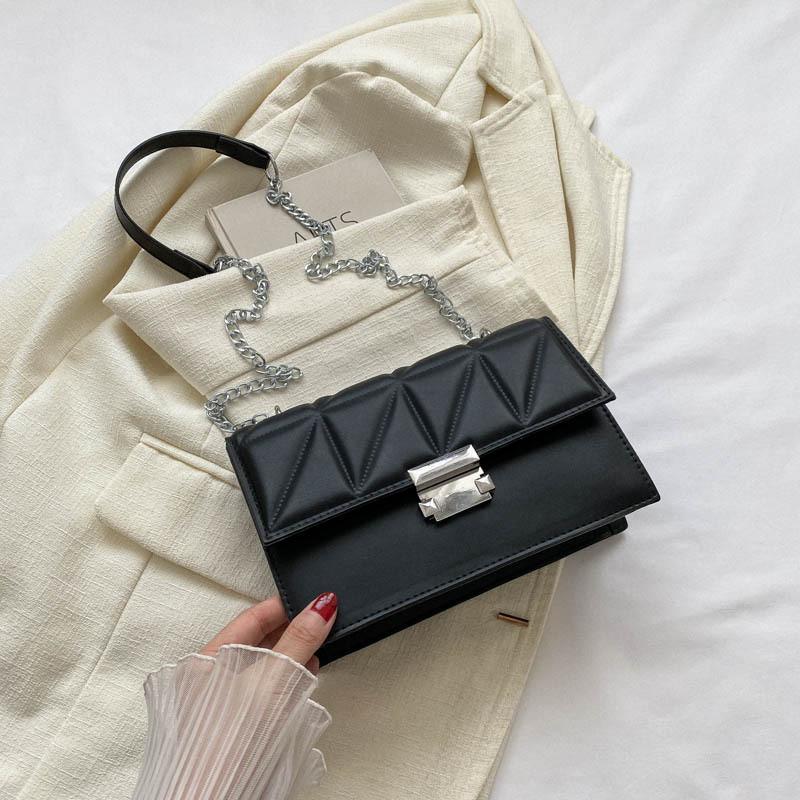 

Модная женская сумка через плечо в винтажном стиле, шикарная повседневная сумочка на цепочке чёрный