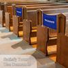 Tudomro Reserved Signs for Pews Chairs Reserved Pew Cloths Seating Signs Placeholder for Church Wedding Seats Decoration(Blue, White,8 Pieces)