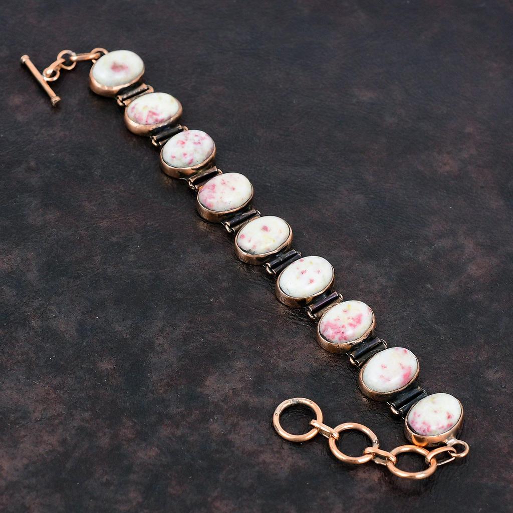 Cinnabar Bracelet Copper Bracelet Adjustable Chain Bracelet Genuine Gemstone Jewelry Handmade Stylish Bracelet Copper Jewelry Wedding Gifts