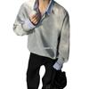 Herren Herbst Gestreiftes Patchwork Sweatshirt - Fake Zweiteiliger Kragen Langarm Streetwear Oberteil