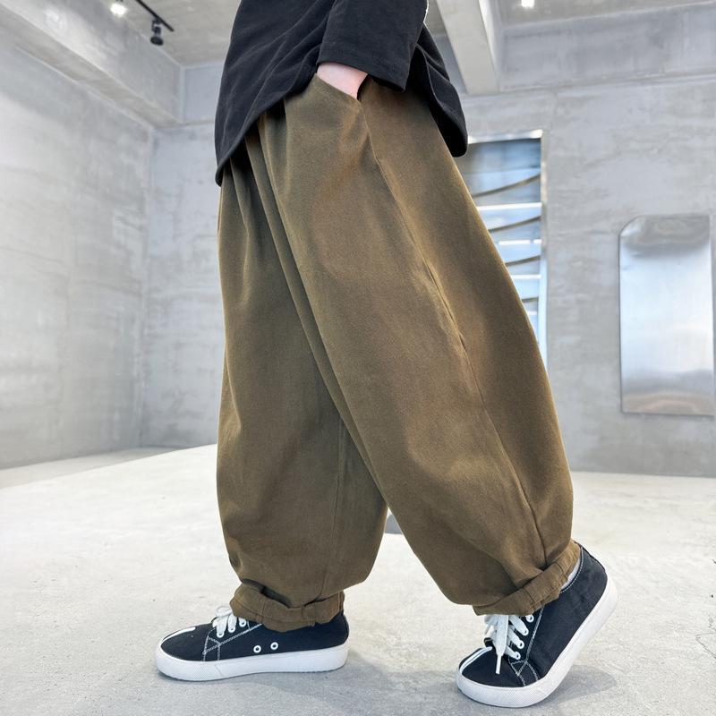 Boys' Casual Wide-Leg Pants - Autumn 2025: Trendy Loose Fit for Kids