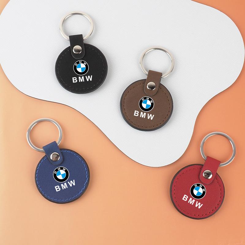For BMW 1 3 5 7 Series X1 X3 X4 X5 F10 F15 F16 F20 F30 F18 F25 M3 M4 E34 Leather Car Badge Keychain Keyring Key Ring Pendan Gift bzbf85