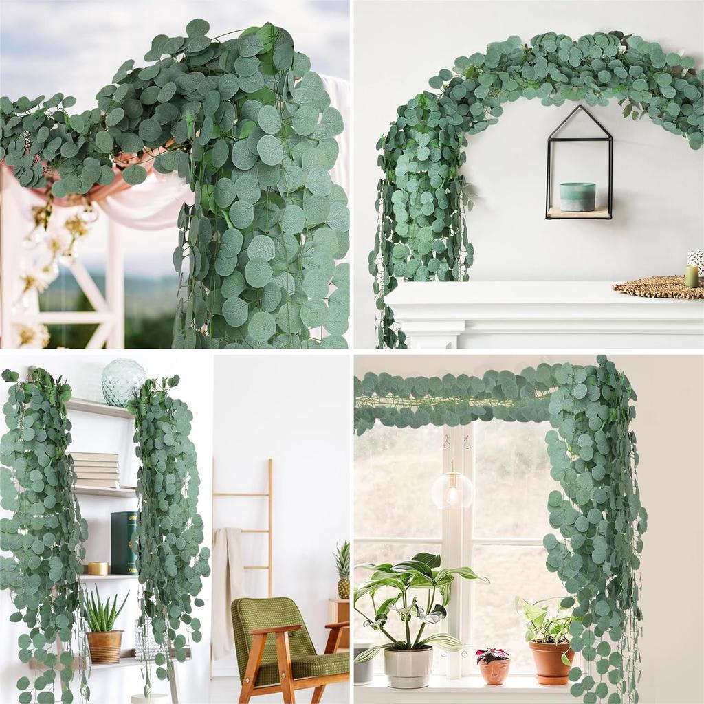200CM Fake Plants Green Eucalyptus Leaves Lvy Vine Home Room Wedding Decor Wholesale Diy Hanging Garland Artificial Plants Cheap