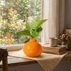 Blumenvase Keramik Simulierte Orange Vase Kunstvase Oranges Ornament Fruchtform Vase Dekorative Blumenhalter Wohnzimmer