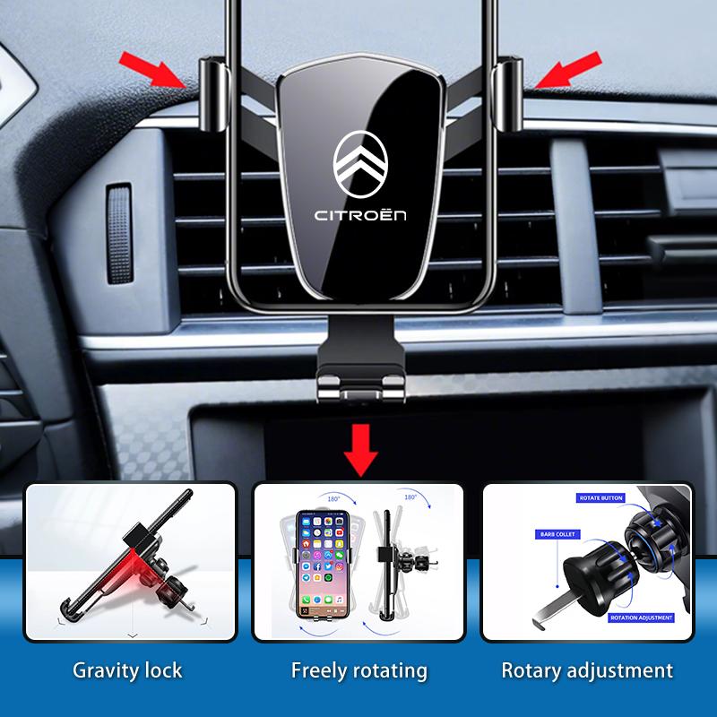 with Hook Air Vent Mount Anti-Shake Stable For Citroen C4 C3 C5 C1 C2 Berlingo Celysee Cactus Picasso Aircross Saxo