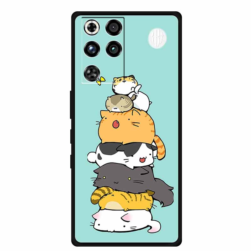 For ZTE Nubia RedMagic 11 Pro 5G Case Black TPU Cool Animal Silicone Back Cover For RedMagic 11 Pro Cases 11Pro Coque Funda Para