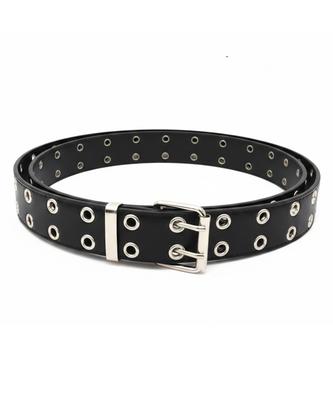 EIGHTVOLUME Ev Punk Double Eyelet Belt (Black)