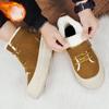 Men's Winter Warm Lace-Up Snow Boots Faux Suede Ankle Boots Non-Slip Faux Fur Lining Short Booties Outdoor Athletic Hiking Walking Shoes for Men