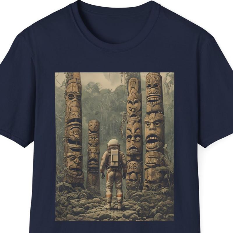 Adventure Astronaut Totem Jungle T Shirt Nature Lover Festival S разноцветный