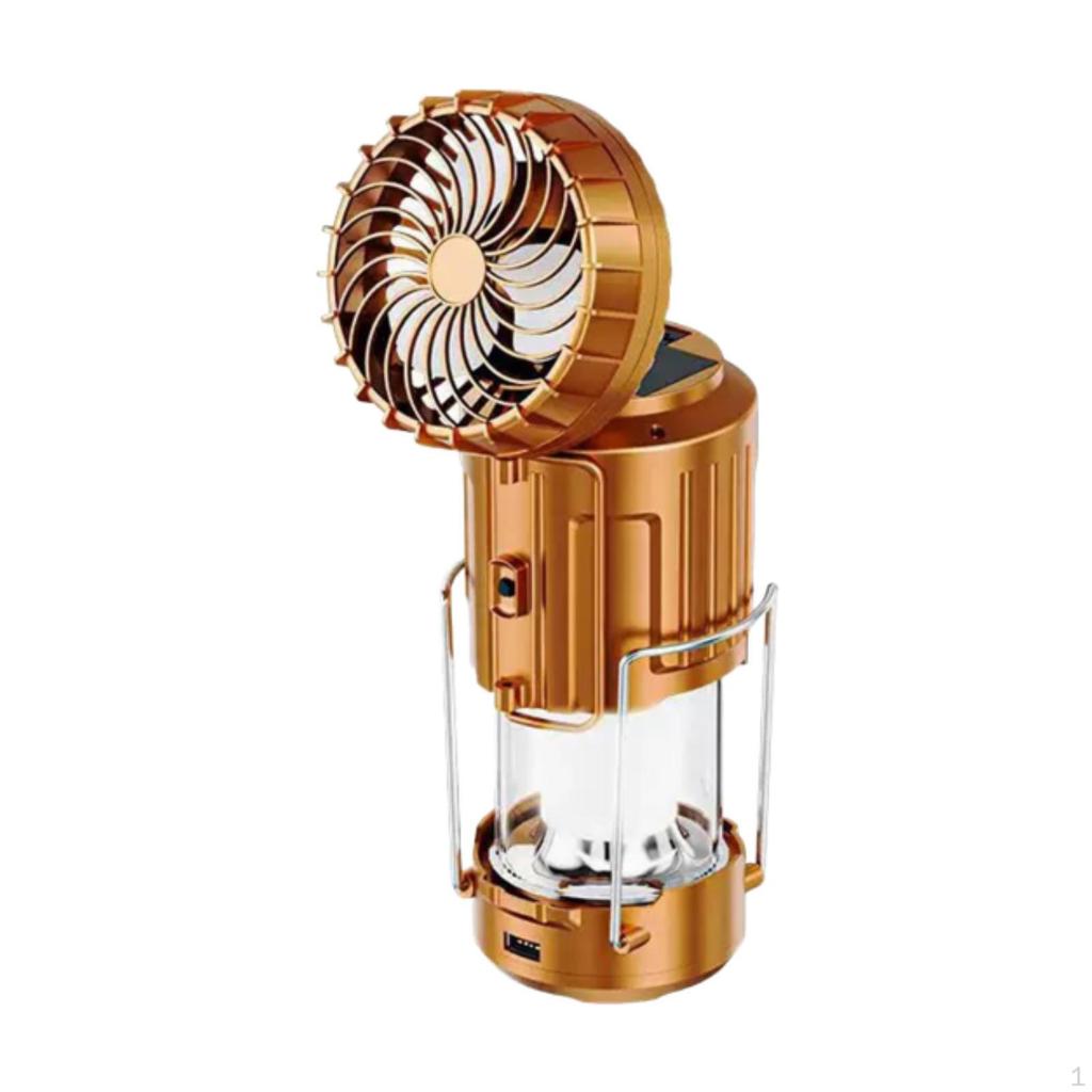 Camping Lantern with Fan Light Lightweight Charging for Phone Emergency Portable