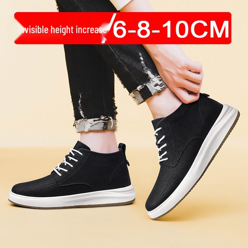 Chaussures de sport décontractées pour hommes, style coréen britannique, augmentant la hauteur de 8 cm, invisibles