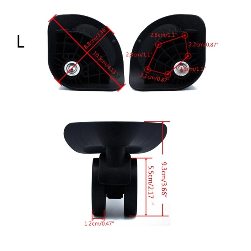 A57 Trolley Case Luggage Wheels Luggage Swivel Left and Right Wheels DIY Suitcase Replacement Parts for Most Suitcases