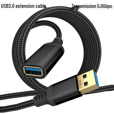 Nylon Braided USB 3.0 Male To Female High-Speed Data Extension Cable for Computer, Hard Drive, Camera, Printer