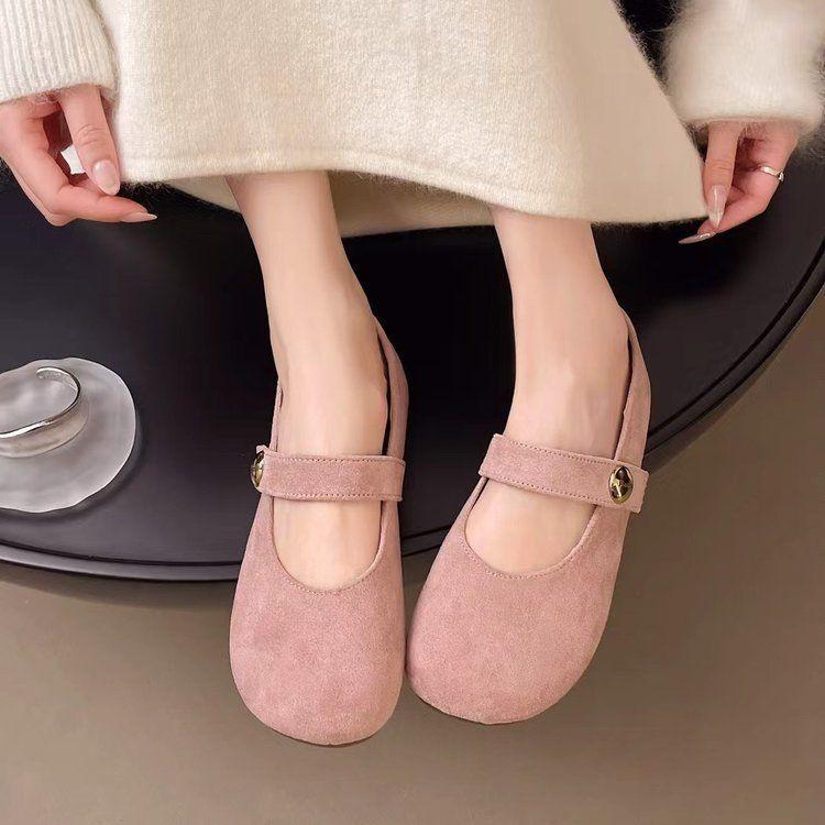 2025 new lazy shoes French retro soft sole not tired feet flat bottom shallow mouth single shoes women's