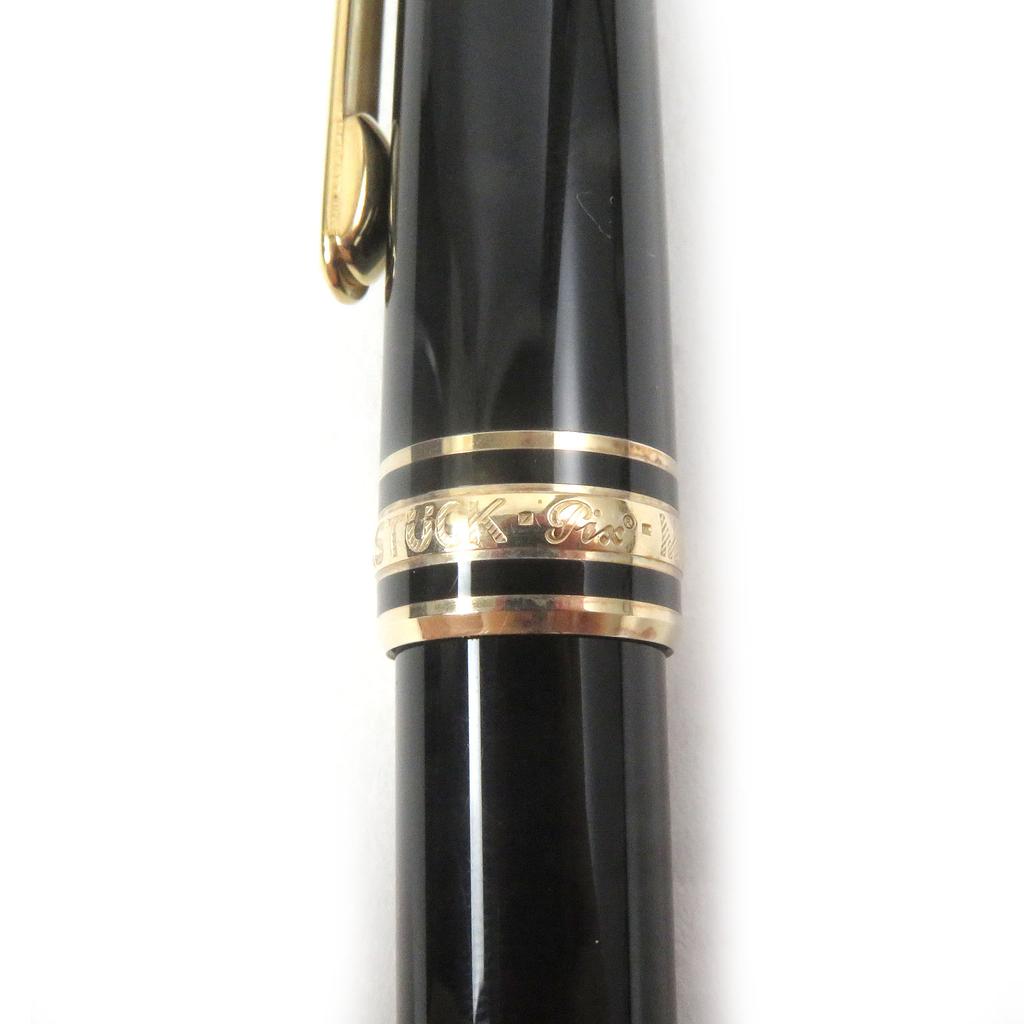 Excellent MONTBLANC Ballpoint pen Meisterstck Classic Cap type Black gold mens Used