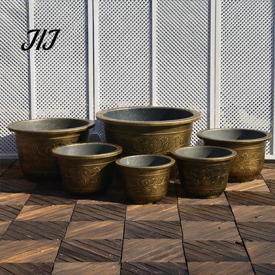 Plastic Bonsai Planter for Lotus Water Lily Planter, Vintage Round Plant Pot, Without Drainage Hole, Style Balcony Basin Extra Large Flower Pot Lotus,