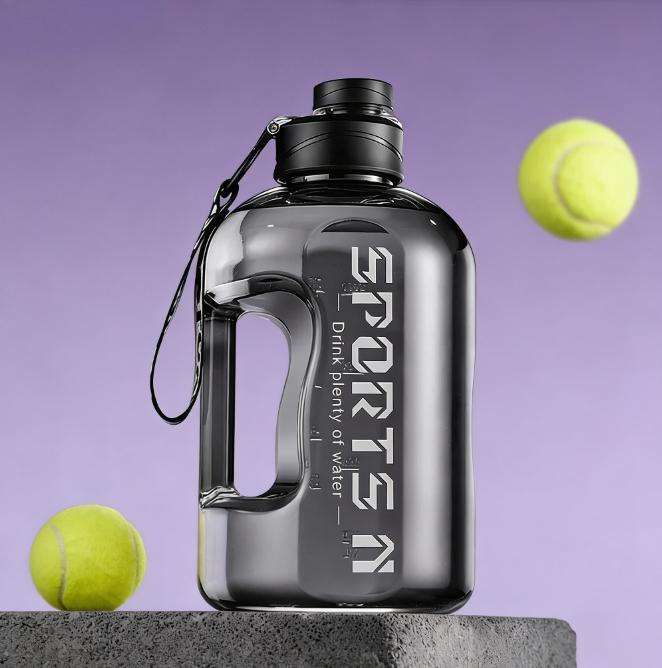 

Large Capacity 2 Liter Water Bottle – BPA Free Sports Gym Water Kettle for Camping & Travel, Big 2L Drinking Bottle for Fitness чорний
