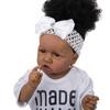 KEIUMI 57 CM Reborn Girl Dolls Full Silicone Vinyl Fashion Black Skin Newborn Babies Doll Toy Kids Birthday Christmas Gifts