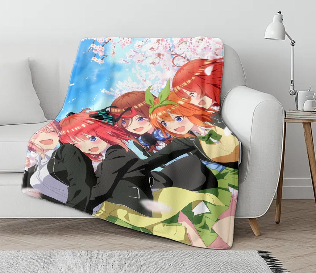 Cartoon anime nun loli printed blanket Warm Flannel Blankets Soft and Comfortable blanket Home Travel Blanket Birthday Gift