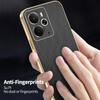 KADEM For Realme 14 5G Case Electroplating Silk Texture PU+TPU Phone Back Cover