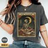 Hot Sale The Reader Tarot Card Skeleton Reading Graphic Print T-shirt Unisex Tarot Card Book Lover Gift Bookish Tarot Lover Men Women Summer New Tee