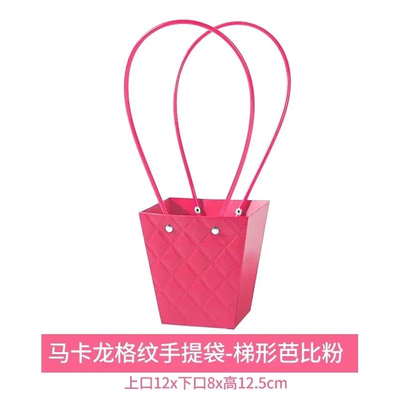 Festa de Casamento Rosa Flor Caixa de Presente Buquês de Flores Embalagem Caixa de Papel Sacola de Transporte Cesta de Armazenamento Dia dos Namorados Aniversário 10 PEÇAS