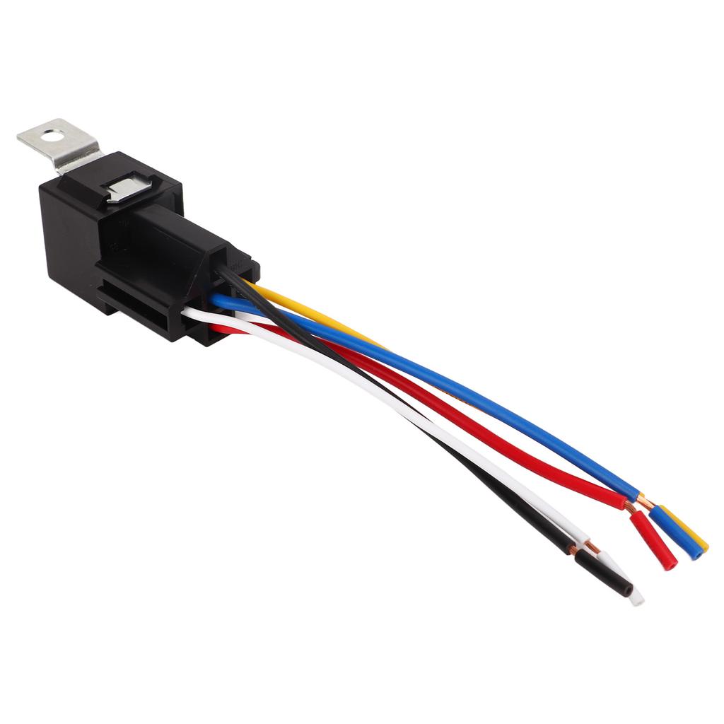 5pcs Automotive Relay Kit 5 Pin 40A 12V Waterproof Copper Contact Car Relay Harness