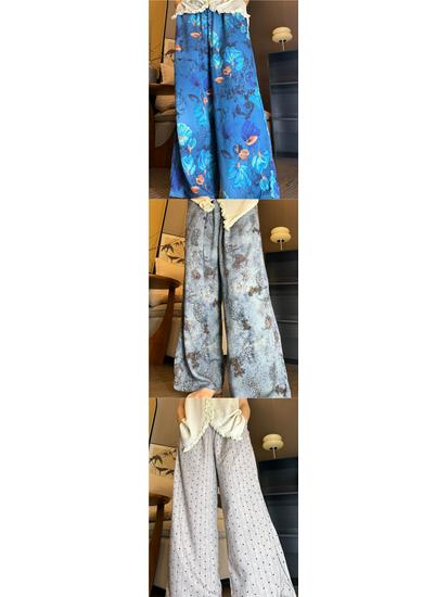Versatile Summer Wide-Leg Cotton Silk Pants