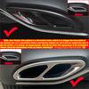 For Mercedes Benz A/B/GLE/GLC/E Class Car Rear Exhaust Tail Pipe Cover Trim Accessories Stainless Steel