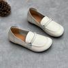 Women's Handmade Leather Shoes Spring and Summer Round Head Flat Soft Leather Soft Sole Casual Leather Shoes