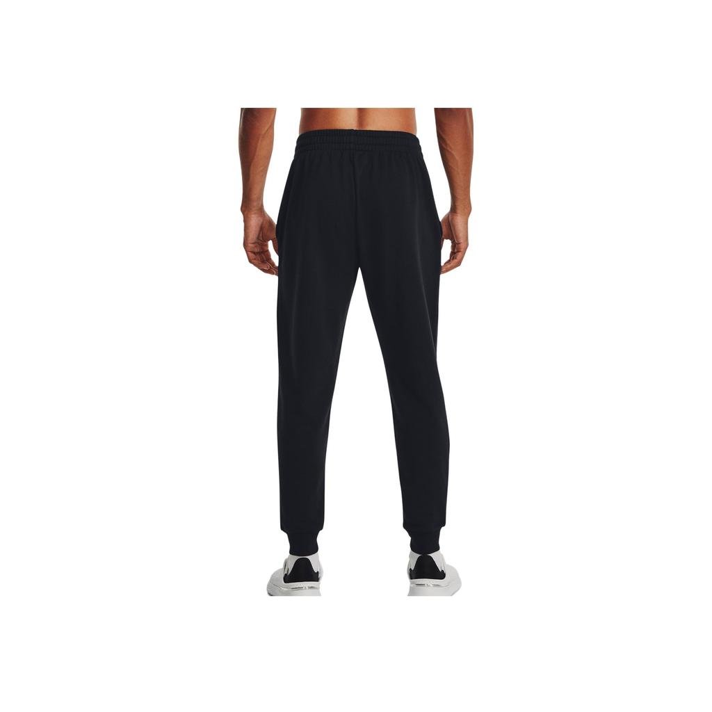 Under Armour Rival Fleece Joggers With Logo Drawstring Men Bottoms Black 1379867-001