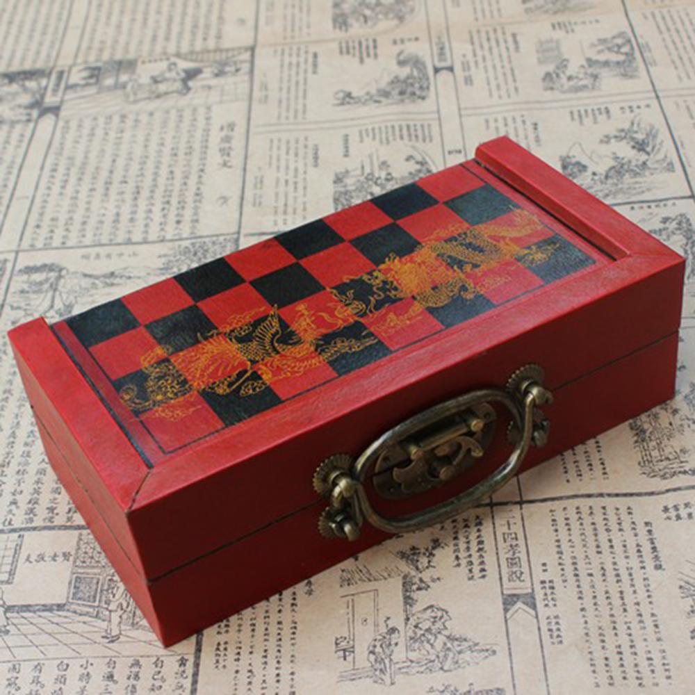 

Деревянные международные шахматы, терракотовые воины, шахматные фигуры, шахматная игра, рождественский подарок красный