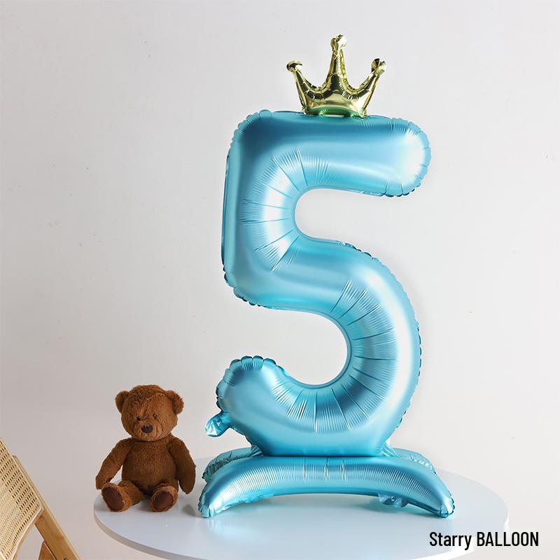 Pink Crown Number Balloon Decorations for Girl's First Birthday