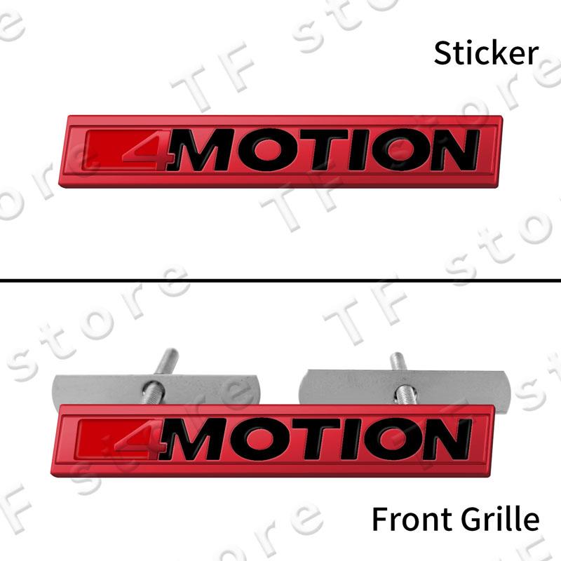 4Motion Emblem Logo Car Front Grille Badge Rear Trunk Sticker For Volkswagen Golf Passat Jetta Tiguan Accessories