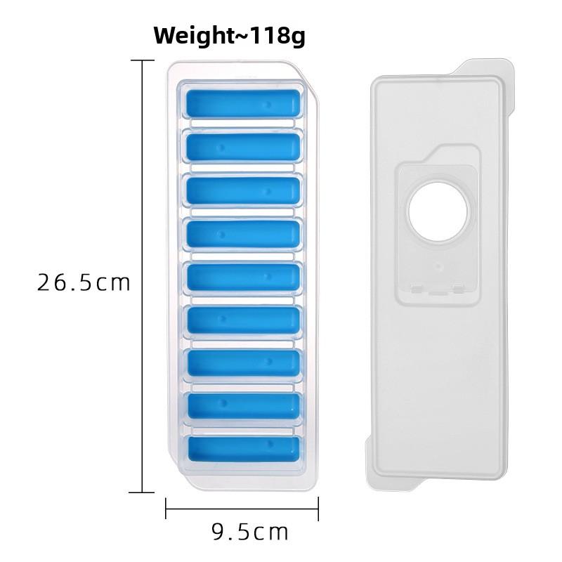 Ice-making Box, Long Rectangular Cylindrical Ice Container, Jelly Ice Mold, Plastic Easy-to-release Mold, Ice Cube Mold Set